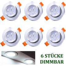 Led Einbauleuchte Wohnzimmer Decken Leuchte Lampe Spot Strahler (6pcs Kaltweiß) [Energieklasse a++] - Vingo