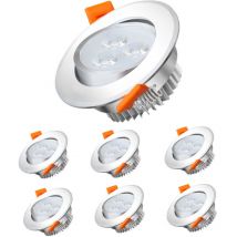 Led Einbauleuchte Wohnzimmer Decken Leuchte Lampe Spot Strahler (6pcs Kaltweiß) [Energieklasse a++] - Vingo