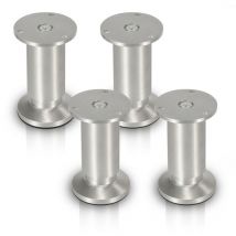 Vingo - Lot de 8 Pieds de meubles Pieds Réglables Alliage d'aluminium 120 mm De Hauteur