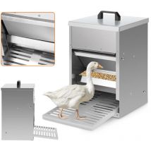 Mangeoire poules automatique – Alimentateur 5KG avec pédale, trappe et couvercle étanche, pour poules, canards et dindes 42x41x25cm - Vingo
