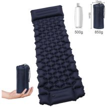 Matelas Camping Autogonflant, Tapis de Couchage avec Oreiller et Pompe à Pied, Matelas Gonflable Ultraléger Portable pour Camping, Voyage, Randonnée,