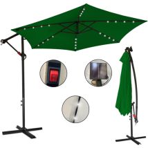 Ombrellone Deporté Jardin Pavillon de jardin avec éclairage led 300cm - Verde - Vingo