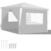 Swanew Pavillon Camping Robustes Festzelt Verbolzung Partyzelt Praktisches 3x3m Weiß