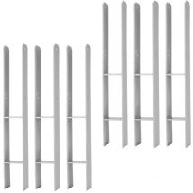 Vingo - swanew 6x Pfostenanker H-Pfostenträger H-Anker Materialstärke 4.75 mm 81MM