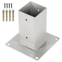 VINGO Pied de poteau carré Pied à fixer pour poteau pour poteaux en bois carré 4 pièces 120120mm
