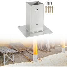 VINGO Pied de poteau carré Pied à fixer pour poteau pour poteaux en bois carré 4 pièces 8080mm