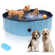 Piscine pour chiens Piscine pour animaux Cadeau Colle pvc+mdf Bain Pliable 120x30CM - Vingo
