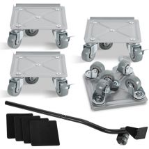 Vingo - plateau Roulant 4pcs Charge max 500 kg Planche à roulettes Transporteur de meubles pour tous les sols Aide au transport