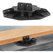 Vingo - Plot terrasse bois ou composite Noir Plot terrasse pour dalle réglable 18-30 mm 20x