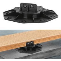 Vingo - Plot terrasse bois ou composite Noir Plot terrasse pour dalle réglable 18-30 mm 100x