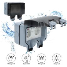 Prise électrique extérieure Double IP66 Étanche Prise tenture - Vingo