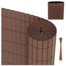 Vingo - pvc Sichtschutzmatte Sichtschutzzaun Sichtschutz für Zaun Garten Wetterfest Braun 80x500cm
