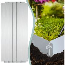 Rasenkante Metall Beeteinfassung Mähkante Verzinkt Wegbegrenzung Beetumrandung Palisade 100x15cm 20m - Vingo