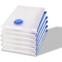 EINFEBEN 6x Sac de rangement sous vide Housse Aspiration Compression Vêtements 80x100 cm