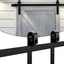 Vingo - Schiebetürsystem Schiebetürbeschlag Set Schiebetür Schiebetürrolle—Stripes—244cm