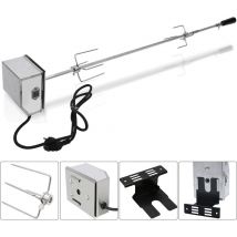 Vingo - Set di spiedini bbq per grill 107 cm con motore in acciaio inox, 220V - 240V, girarrosto per barbecue