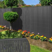 Einfeben - swanew Sichtschutzmatte pvc Sichtschutz Garten Sichtschutzzaun Balkon Zaun Windschutz Balkonverkleidung Anthrazit 160x800cm