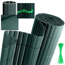 Sichtschutzmatte pvc Sichtschutz Garten Sichtschutzzaun Balkon Zaun Windschutz Balkonverkleidung Grün 80x600cm - Vingo