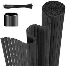 Einfeben - swanew Sichtschutzmatte pvc Sichtschutzzaun Anthrazit Windschutz fur Garten Balkon und Terrasse 80x300cm