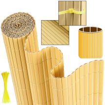 Einfeben - swanew Sichtschutzmatte pvc Sichtschutzzaun Bambus Windschutz fur Garten Balkon und Terrasse 180x400cm