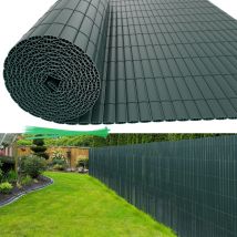 SWANEW Sichtschutzmatte PVC Sichtschutzzaun Grün Windschutz fur Garten Balkon und Terrasse 80x300cm