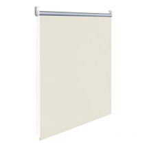 Store Enrouleur occultant Isolant Thermique avec revêtement sans perçage,80cm x 160 cm, Beige