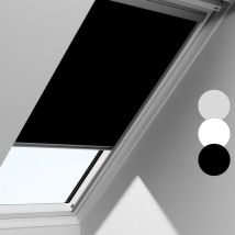 Verdunkelungsrollo Blickdicht Grau Dachfensterrollo 100% Verdunkelung Silberner Aluminiumrahmen fürVELUX Dachfenster Thermo-Rollo 206 (507974cm)