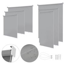 Store vertical Store d'extérieur pour balcon Store enrouleur Protection solaire - Paravent extérieur rétractable - 100x140CM Gris