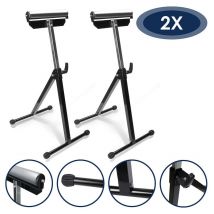 VINGO support à rouleaux 2x Tréteau roulant Tréteau pliant Tréteau de travail jusqu'à 60 kg