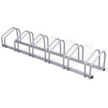 VINGO Support à vélos Présentoir à vélos Support à vélos Support multiple roues VTT pour 6 vélos Porte-vélo