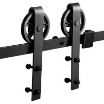 Vingo - Système de porte coulissante Porte coulissante 150kg Accessoires de porte Ferrure de porte coulissante Set 200cm