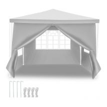 Einfeben Tente Pavillon Tente de Jardin – Pavillon de jardin, kiosque à bière pour les marchés et les fêtes, idéal pour les mariages 3x3m Blanc