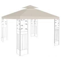 Tetto di ricambio per gazebo a pergola 3x3M in beige 150g/m2 Tetto per tenda da ricevimento - Vingo