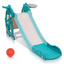 Vingo - Toboggan pour enfants Anneau à lancer Toboggan de jardin extérieur 4 en 1 Toboggan à vagues Slide