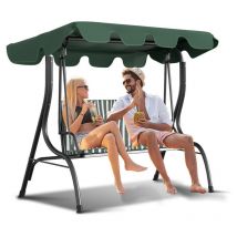 Vingo - Toit de remplacement Auvent de remplacement pour la balançoire des 3 passagers Résistance aux uv vert 210x145cm