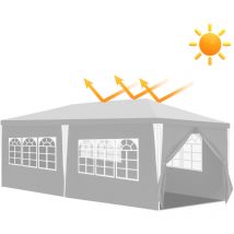 Tonnelle Pavillon Tente de Jardin Pavillon – Tente de fête robuste et haut de gamme avec pergola 3x6m Blanc - Vingo