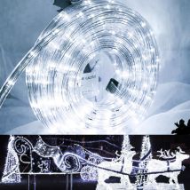 Tube Lumineux Extérieur led Guirlande Lumineuse Décoration et Adapteur d'alimentation Blanc froid-40M - Vingo