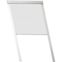 Verdunkelungsrollo F06 (49.3x94cm) Blickdicht Grau Dachfensterrollo 100% Verdunkelung Silberner Aluminiumrahmen für velux Dachfenster Thermo-Rollo