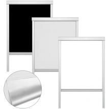 Verdunkelungsrollo S08 100% Verdunkelung Blickdicht Rollo Verdunkelung für velux Dachfenster Silberner Aluminiumrahmen Thermo-Rollo (Schwarz ,
