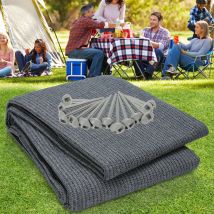 Swanew Zeltteppich Vorzeltteppich Campingteppich Vorzeltboden Vorzelt Camping ,Grau, 250x400CM