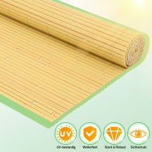 Canisse en pvc Canisse pvc pour jardin balcon terrasse. Balcon clôture brise-vent Bambou 80 x 400cm - Vingo