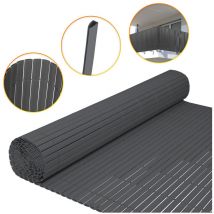 Canisse en pvc, Paravent de Jardin, Piscines, Palissade en pvc Résistant aux uv Gris 100 x 500cm - Vingo