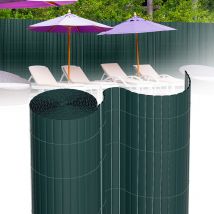 Canisse pvc Brise Vue, Paravent de Jardin, Piscines, Balcon Terrasse, Palissade en pvc Résistant aux uv, Intempéries, Vert 120 x 700 cm - Vingo