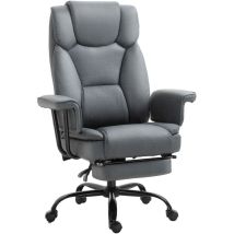 Vinsetto - Bürostuhl Ergonomischer Chefsessel 360° Drehbar Computerstuhl Höhenverstellbar Mit Kopfstütze Und Gepolsterte Armlehnen Mit Fußstütze 
