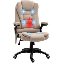 Vinsetto Bürostuhl Mit Massagefunktion Ergonomischer Chefsessel Mit Heizfunktion, Liegefunktion, Wippfunktion Höhenverstellbar 360° Drehbar 