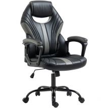 Vinsetto - Racing Gaming Chair Gamer Chair with Armrests Swivel Wheels, Black