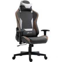 Sedia Gaming con Dondolo Reclinabile 150° Poggiatesta Cuscino Lombare - Vinsetto