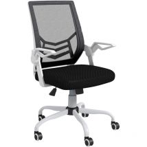 Vinsetto - Sedia per Scrivania Ergonomica e ad Altezza Regolabile Bianca Nera