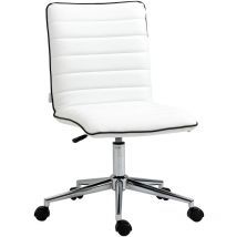 Vinsetto - Silla de Oficina Ergonómica Silla Escritorio Giratoria con Altura Ajustable Respaldo Tapizado en Piel Sintética Carga 120 kg