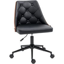 Vinsetto - silla de oficina giratoria silla de escritorio ergonómica tapizadas pu altura ajustable función de basculante salón oficina 53x62x77-87 cm